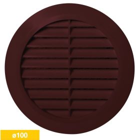   Awenta T30BR kerek fali rács, rovarhálóval, barna színben NA100