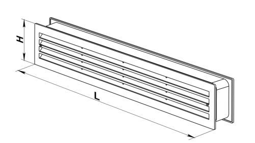 Vents MV 430/2 fehér ajtórács