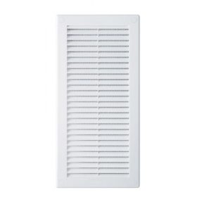   Awenta TRU12 négyszögletes fali rács 150X310 rovarhálóval, fehér színben