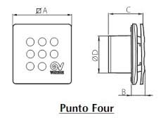 Vortice Punto MFO 120/5" T axiális kisventilátor, állítható időkapcsolóval (11148)
