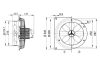 Maico EZQ 20/4 E Axiál fali ventilátor négyszögletes fali lemezzel, DN 200, váltóáram  Termékszám: 0083.0484