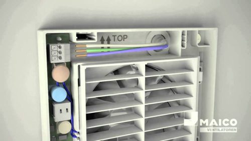 Maico ECA 100 ipro K Kétfokozatú kishelyiség ventilátorok elektromos belső csappantyúval, DN 100, alapkivitel  Termékszám: 0084.0205