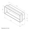 Dalap PVC átalakító szűkítő idom szögletes légcsatornákba 220x90 mm / 222x89 mm