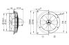 Maico DZQ 60/6 B Ex e Axiál fali ventilátor négyszögletes fali lemezzel, DN 600, háromfázisú váltóáram, robbanásbiztos  Termékszám: 0083.0186