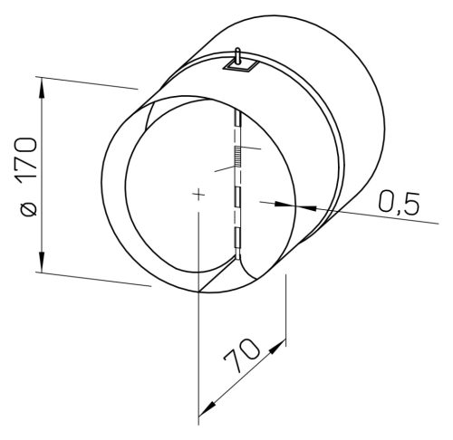 Helios RSK 180 visszacsapó szelep