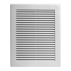   Awenta TRU28 négyszögletes fali rács 150X200, rovarhálóval, fehér színben