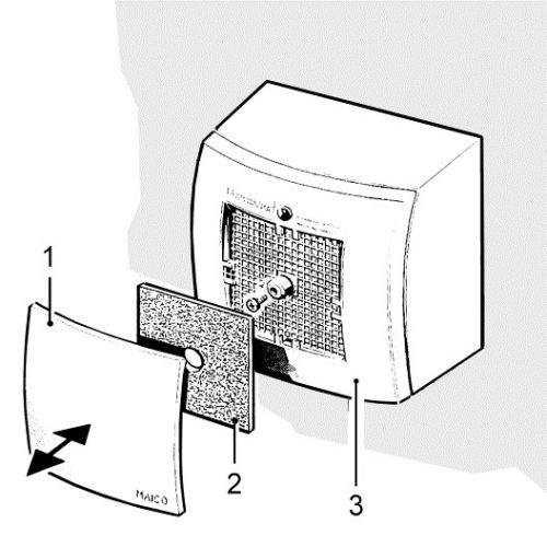 Maico ER-APB 60 falon kívüli ventilátor tűzvédelmi fém zárózsaluval