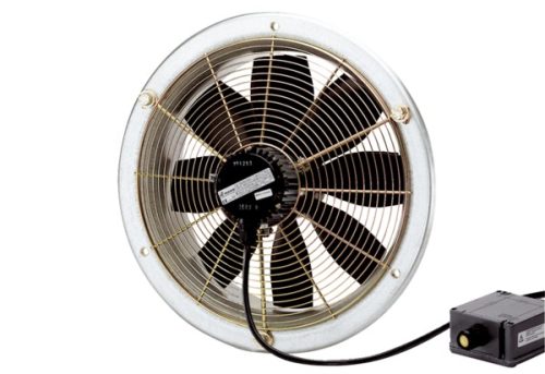 Maico DZS 30/2 B Ex e Axiál fali ventilátor acél fali gyűrűvel, DN 300, háromfázisú váltóáram, robbanásbiztos  Termékszám: 0094.0122