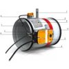 CR120+BFLT230 160 • Motoros, kör keresztmetszetű tűzcsappantyú, 230V, 120 perc