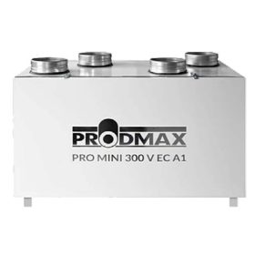   PRODMAX 300 MINI V/H Classic  Max: 300m3/h, Bypass, Fagyvédelem előfűtővel, A4 szabályzóval, csonkméret 125 mm
