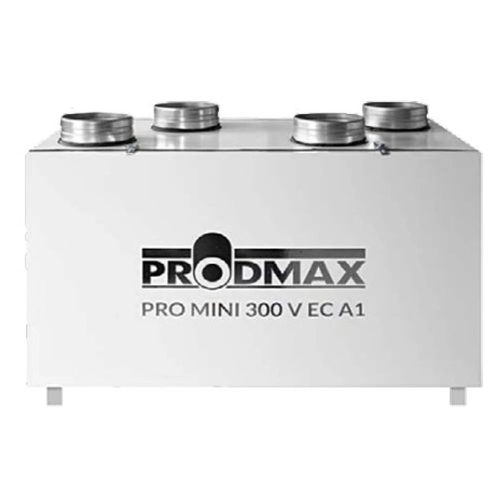 PRODMAX 300 MINI V/H Classic  Max: 300m3/h, Bypass, Fagyvédelem előfűtővel, A4 szabályzóval, csonkméret 125 mm