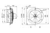 Maico DZQ 25/4 B Ex e Axiál fali ventilátor négyszögletes fali lemezzel, DN 250, háromfázisú váltóáram, robbanásbiztos  Termékszám: 0083.0172