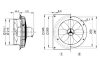 Maico DZQ 20/4 B Ex e Axiál fali ventilátor négyszögletes fali lemezzel, DN 200, háromfázisú váltóáram, robbanásbiztos  Termékszám: 0083.0170