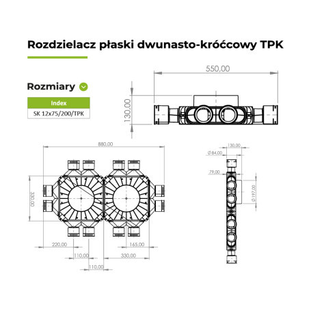 HŐVP PRODMAX SK 12x75/200 TPK műanyag osztódoboz