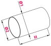 Awenta KO125-10 PVC merev cső NA125, 1 m