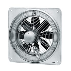   Maico DZQ Axiális fali ventilátor négyszögletes fali lemezzel