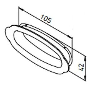 FRS flexibilis csőrendszer-ovál, Végelzáró 10 db FRS-VD 51