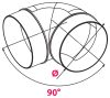Awenta KO150-23 műanyag 90 fokos könyök, 150 mm (típusfotó)