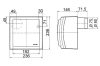 Maico ER-AP 60 VZ Falon kívüli ventilátor elszívásra, légmennyiség 61 m3/h, késleltető kapcsolóval  Termékszám: 0084.0151