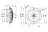 Maico DZQ 50/6 B Ex e Axiál fali ventilátor négyszögletes fali lemezzel, DN 500, háromfázisú váltóáram, robbanásbiztos  Termékszám: 0083.0184