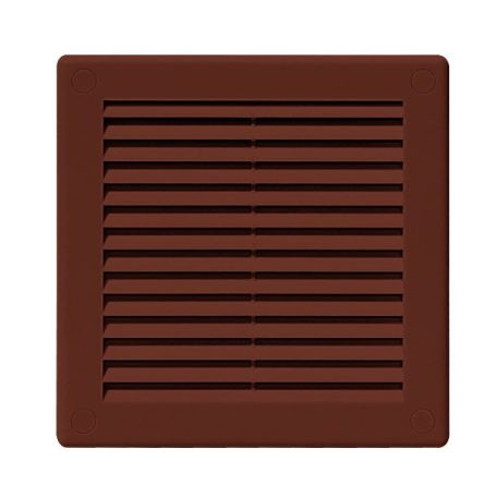Awenta TRU30BR négyszögletes fali rács 100X100, rovarhálóval, barna