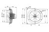 Maico DZS 25/4 D Axiál fali ventilátor acél fali gyűrűvel, DN 250, háromfázisú váltóáram  Termékszám: 0094.0074