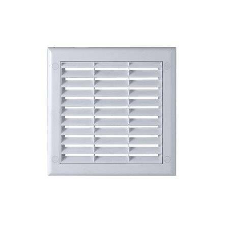 Awenta TK12 négyszögletes fali rács 150X150, szabályzó zsaluval, rovarhálóval, fehér