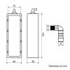 Dalap KA 220x90 mm műanyag kondenzvíztartály szögletes csővezetékekből történő a kicsapódott pára elvezető