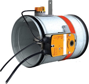 CR120+BFLT230 125 • Motoros, kör keresztmetszetű tűzcsappantyú, 230V, 120 perc