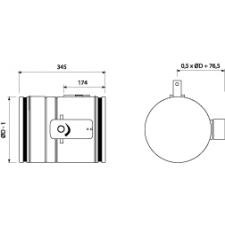 CR120+BFLT230 125 • Motoros, kör keresztmetszetű tűzcsappantyú, 230V, 120 perc