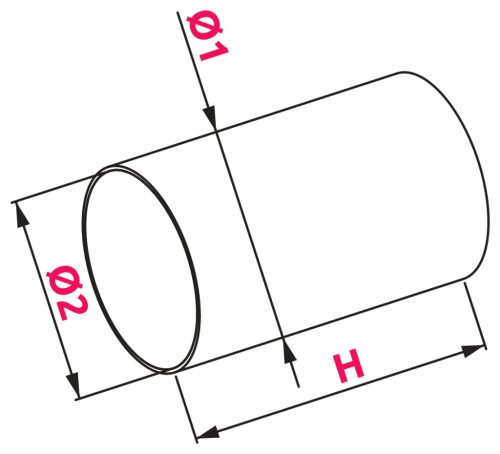 Awenta KO125-15 PVC merev cső NA125, 1,5 m