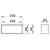 Dalap PVC külső csőtoldó, szögletes 220x90 mm 
