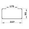 Dalap PVC csőtartó szögletes csővezetékhez 220x90 mm