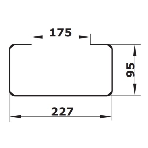 Dalap PVC csőtartó szögletes csővezetékhez 220x90 mm