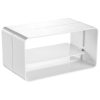 Dalap PVC külső csőtoldó visszacsapó szeleppel, szögletes 220x90 mm