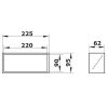 Dalap PVC külső csőtoldó visszacsapó szeleppel, szögletes 220x90 mm