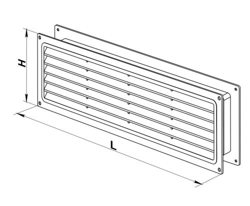 Vents MV 450 R/2 ajtórács