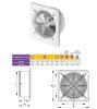 Awenta WO fali axiális ventilátor ABS műanyag kerettel