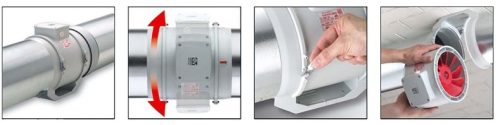 Vortice Lineo 125 műanyagházas félradiális csőventilátor