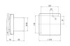 Maico ECA 100 ipro KF Kétfokozatú kishelyiség ventilátor elektromos belső csappantyúval és fényszabályozással, DN 100 Termékszám: 0084.0207