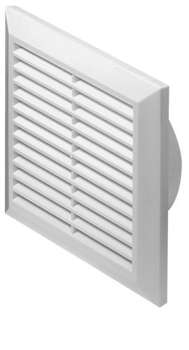 Awenta T27 négyszögletes fali rács 200X200, rovarhálóval, fehér színben NA150