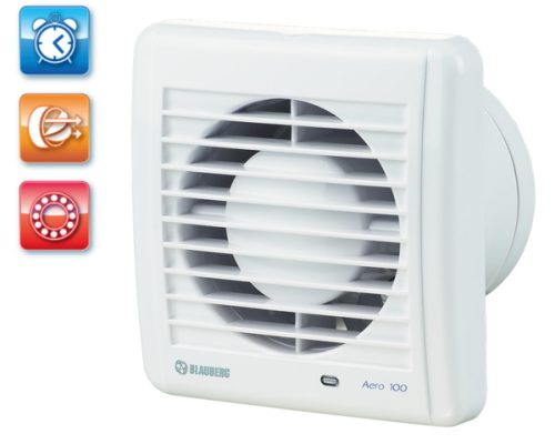 BLAUBERG AERO 100 T - időrelés fürdőszoba és wc ventilátor