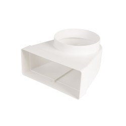 Dalap PVC átalakító idom 90° kerek csővezetékről szögletesre Ø 150 mm / 220x90 mm