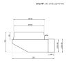 Dalap PVC átalakító idom 90° kerek csővezetékről szögletesre Ø 150 mm / 220x90 mm