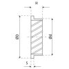 Awenta KWO 100 aluminium fali rács, rovarhálóval