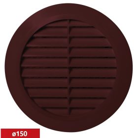   Awenta T23BR kerek fali rács, rovarhálóval, barna színben NA150