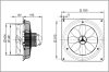 Maico EZQ 45/6 B Axiál fali ventilátor négyszögletes fali lemezzel, DN 450, váltóáram  Termékszám: 0083.0100