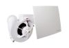 Maico ER 100 EVZ Ventilátor betét fedéllel és szűrővel, ER-UP/GH süllyesztett beszerelésű házba való beszereléshez, légmennyiség 100 m³/h, késleltető kapcsolóval  Termékszám: 0084.0381