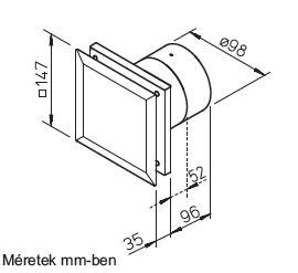 Helios M1/100 P MiniVent méretrajz