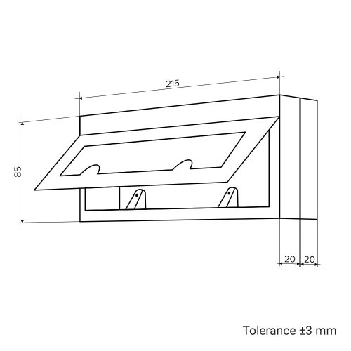 Dalap GBV bűz- és párazáró visszacsapó szelep, 220x90 mm